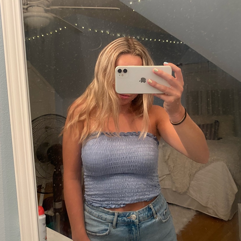 Blue Cropped Tank